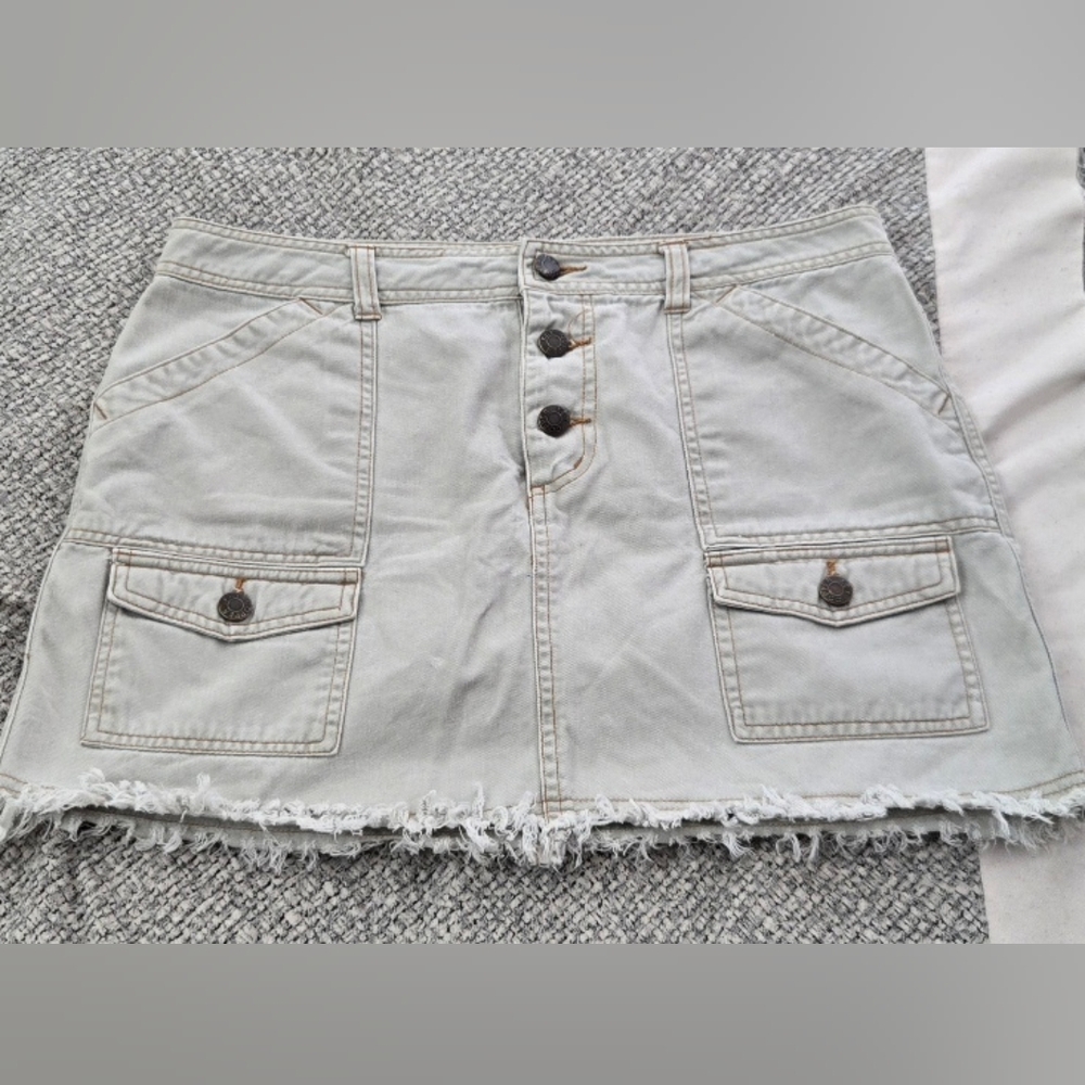 Copper Key Gray Cotton Skirt